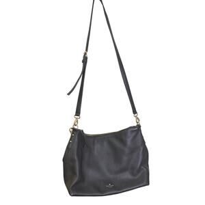 Kate Spade New York Black Pebbled Leather Shoulder Bag Crossbody Purse